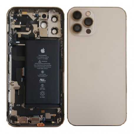 Back Cover Housing iPhone 12 Pro Max Gold - Charging Connector + Battery (Original Disassembled) Grade A