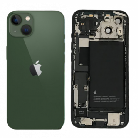 Back Cover Housing iPhone 13 Mini Green - Charging Connector + Battery (Original Disassembled) Grade A