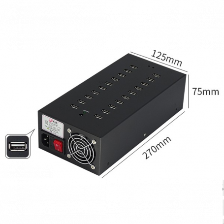 Station de charge 20 Ports USB 200W pour tous vos appareils