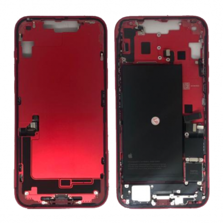 Rear Frame iPhone 14 Plus Without Back Glass With Battery Red  (Original Disassembled)