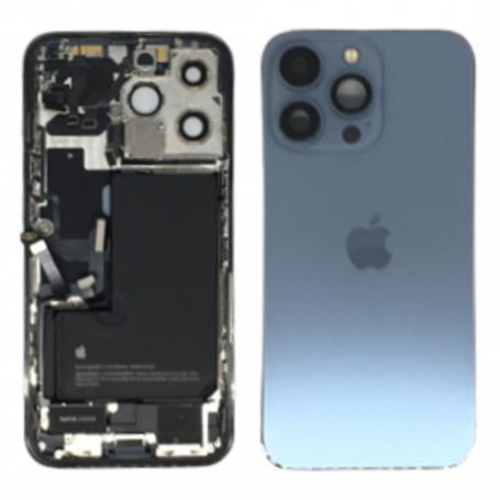 Back Cover Housing iPhone 13 Pro Alpine Blue - Charging Connector + Battery (Original Dismantled) Grade A