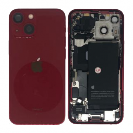 Back Cover Housing iPhone 13 Mini Red - Charging Connector + Battery (Original Dismantled) Grade A