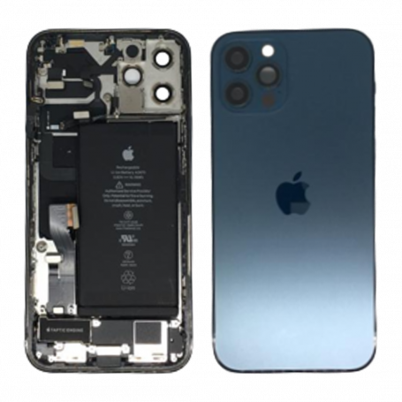 Back Cover Housing iPhone 12 Pro Blue - Charging Connector + Battery (Original Disassembled) Grade A