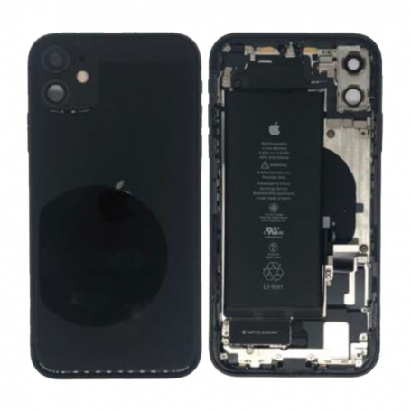 Back Cover Housing iPhone 11 Black  - Charging Connector Battery (Original Disassembled)  Grade A