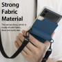 Protective case with adjustable collar ARAREE CANVAS DIARY - Black - Samsung Galaxy Z Flip3