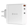 Adaptateur Secteur à Recharge Rapide - Devia Series - PD 140W 2C+A GaN Blanc (EU)