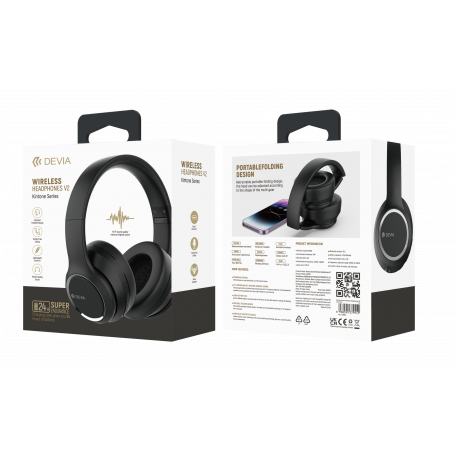 Casque Sans Fil V2 - Devia Kinton Series - Noir