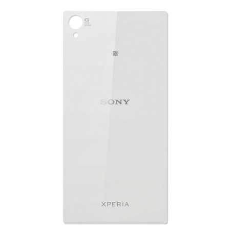 Vitre arrière Sony Xperia Z1 (C6903) Blanc - Avec logo + Adhesif