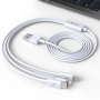 Câble 3 en 1- Devia Smart Series - Micro USB / Lightning / Type C 1.2M - Blanc