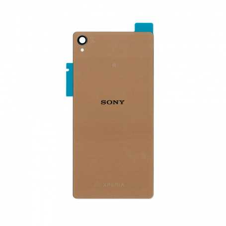 Vitre arrière Sony Xperia Z3 (D6603) Or - Avec logo + Adhesif