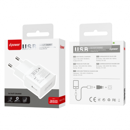 USB Power Adapter - D-power J8500 - White