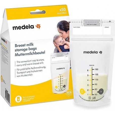 Sachets de collecte de lait maternel Medela sans BPA - Pack de 50(Reconditionné)