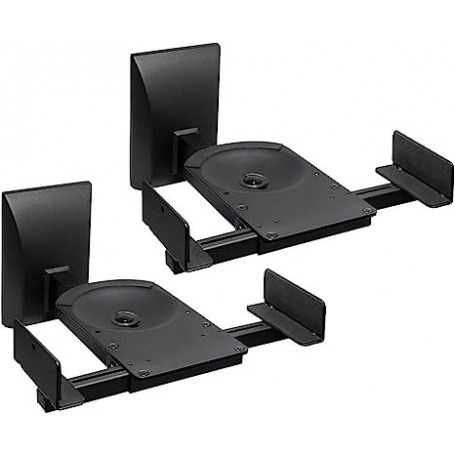 Adjustable wall bracket for HB5L speakers, no tools required, tilts and swivels up to 25 kg, black(Refurbished)