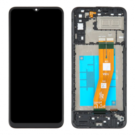 Ecran Samsung Galaxy A04e 2022 (A042) Noir + Châssis (Service Pack) - GH81-23088A