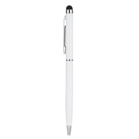 Stylet Capacitif Universel d'Écran Tactile 2 en 1 - Blanc