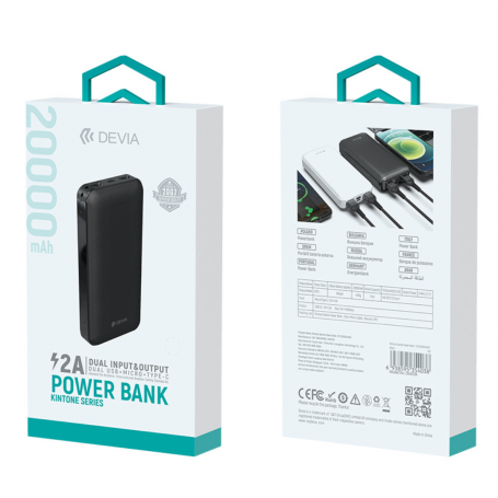 Power Bank V2 20000 mAh - Devia Kintone Series - White