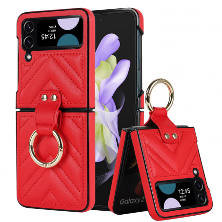 Protection Case - Samsung Galaxy Z Flip 3 - Quilted Red Matte Effect