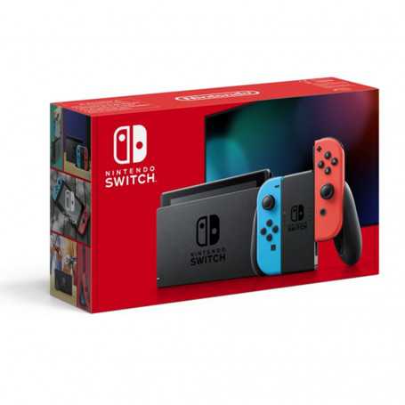 Nintendo Switch V2 Console Blue/Neon Red