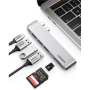 HUB Type-C 6 in 1 3*USB-A USB-C SD TF - UGREEN - Gray