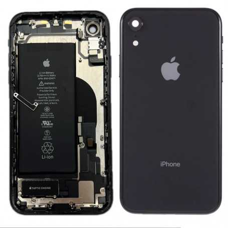 Châssis Complet iPhone XR Noir - Connecteur de Charge + Batterie (Origine Demonté) - Grade A