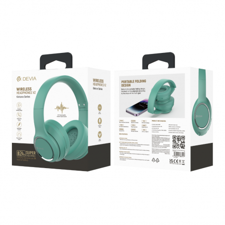 Wireless Headset V2 - Devia Kinton Series EM039 - Green