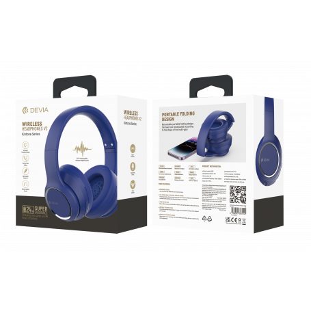 Casque Sans Fil V2 - Devia Kinton Series EM039 - Bleu