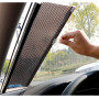 Pare-soleil Rétractable Automatique pour Vitre de Voiture Noir Point 50*125