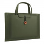 Leatherette Laptop Bag BINJK 13-14 Inch - Green