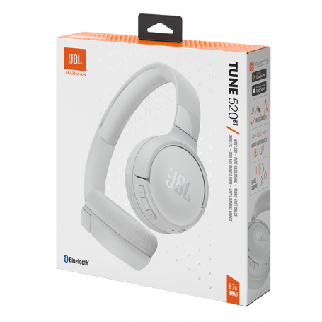 Earphone Bluetooth JBL Tune 520BT - White