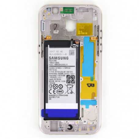 Châssis Intermédiaire avec batterie Samsung Galaxy A5 2017 (A520F) Or (Service Pack)