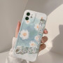 Protective case with motifs of watercolor blue flowers and laser necklaces (Mayline)