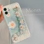 Protective case with motifs of watercolor blue flowers and laser necklaces (Mayline)