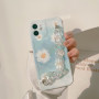 Protective case with motifs of watercolor blue flowers and laser necklaces (Mayline)