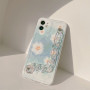 Protective case with motifs of watercolor blue flowers and laser necklaces (Mayline)