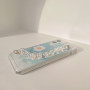 Protective case with motifs of watercolor blue flowers and laser necklaces (Mayline)