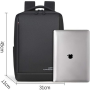 Laptop Bag - Oumaniu - 15.6 Inches - Black - with USB Charging Port