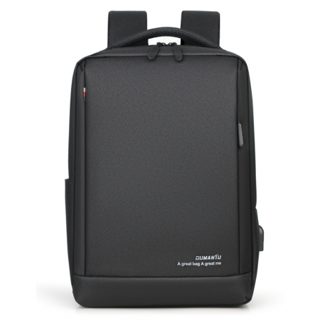 Laptop Bag - Oumaniu - 15.6 Inches - Black - with USB Charging Port