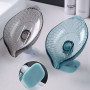 Wall-Mounted Soap Dish without Drilling in Leaf Shape with Suction Cup