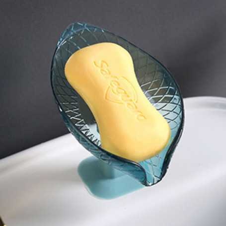 Wall-Mounted Soap Dish without Drilling in Leaf Shape with Suction Cup