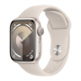 Apple Watch Series 9 GPS Smartwatch 41mm Aluminum Starlight Sport Band Starlight S/M - New