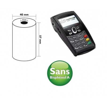 4 Rolls of Thermal Paper for Card Payment Terminals (57x40mm)