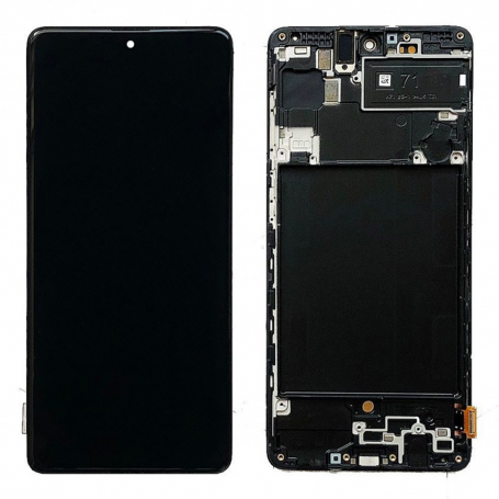 Screen Samsung Galaxy A71 (A715) Black + Frame (Original Disassembled) - Grade B