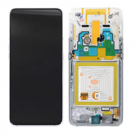 Ecran Samsung Galaxy A80 (A805F) Argent + Châssis (Original Démonté) - Grade B
