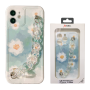 Protective case with motifs of watercolor blue flowers and laser necklaces (Mayline)