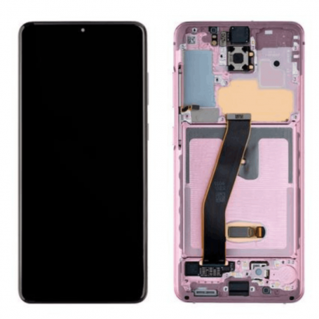 Screen Samsung Galaxy S20 4G/5G  (G980/G981) Pink + Frame (Original Disassembled) - Grade A