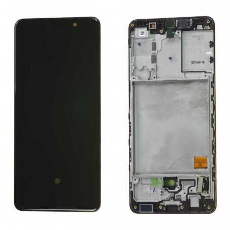 Screen Samsung Galaxy A41 (A415) Black + Chassis (Original Disassembled) - Grade A