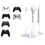 Universal Acrylic Game Controller Stand with Double Storage - Transparent.