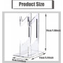 Universal Acrylic Game Controller Stand with Double Storage - Transparent.