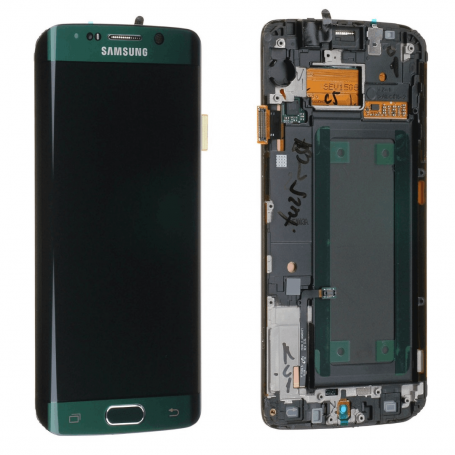 Screen Samsung Galaxy S6 Edge (G925F) Green + Frame (Service Pack)