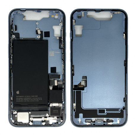 Frame iPhone 14 Blue eSIM US - Charging Connector Battery without Back Glass (Original Dismantled) - Grade A